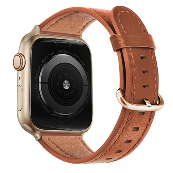 Enkelt hållbart läderband för Apple Watch Series 6 / SE