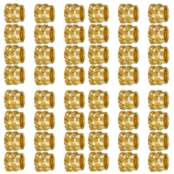 400 st M3 Mässing Knurlad Tråd Värmebeständig Inbäddningsmutter Set, M3X5X4, för 3D-skrivare Voron 2.4 etc.