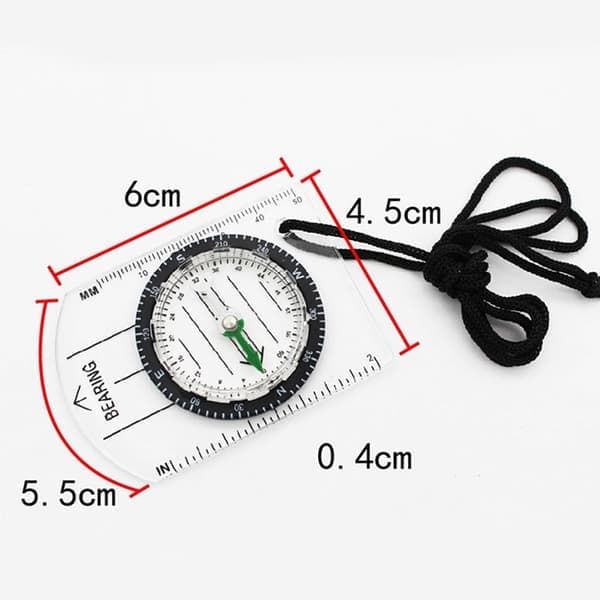 Mini Land Navigation Compass Measuring Compass Tool for Outdoor Camping Mountaineering Backpacking