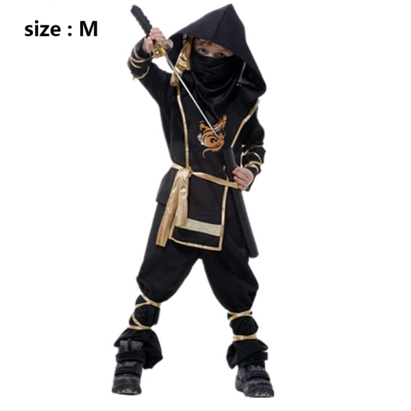 Ninja Warrior Kostym Halloween Kostymer för Flickor Pojkar Jul Klä Upp Karneval Fest Outfit