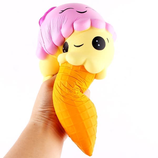 23 cm Squishy Isvaffel Duftende Store Anti-Stress Legetøj