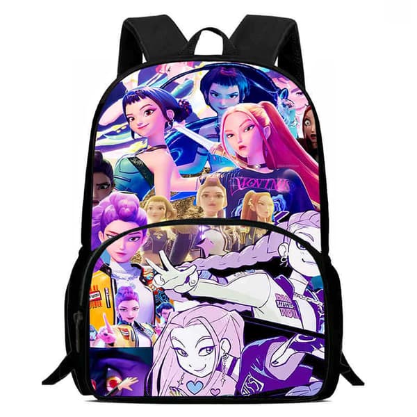 K-Pop Demon Hunter Ryggsäck med Lunchlåda & Pennfodral för Skolan-FA- 3PCWKH021