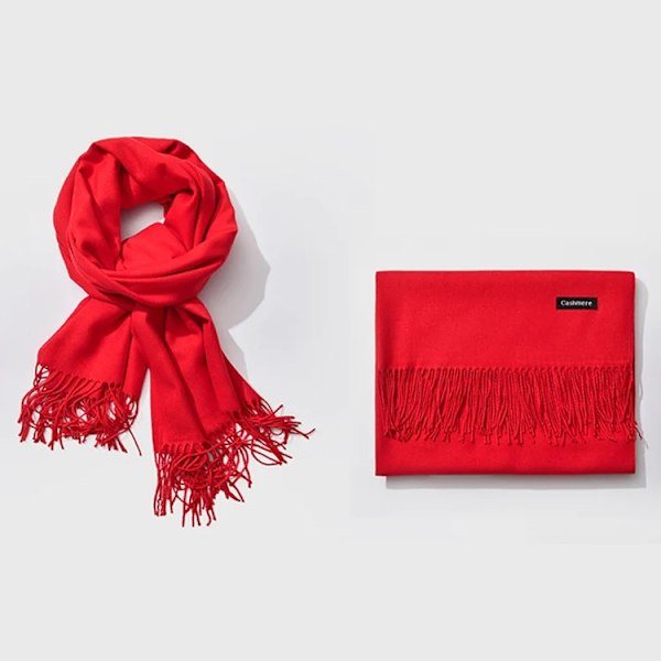 Röd Viscose sjal scarf Röd Röd