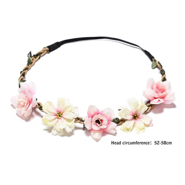 6 stk. midsommerblomsterkranssæt til kvinder og piger Boho blomsterpandebånd Svenske nordiske midsommerfestivalhårkranse