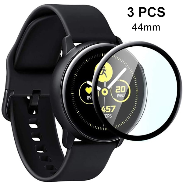[3-pack] Skärmskydd för Samsung Galaxy Watch Active, 3D böjd kant Anti-Scratch HD Ultra Shatterproof Flexibel Protector 40mm