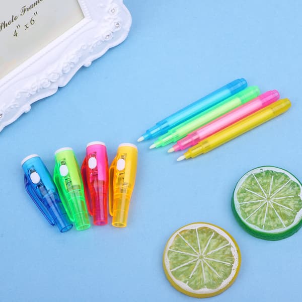 Magic Invisible Ink Pen Write Secret Messages Gadget With UV Light Stationery