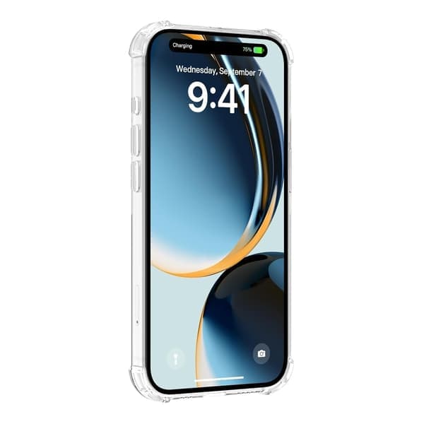 Stötsäkert mobilskal med korthållare för iPhone 17 - Klar Transparent