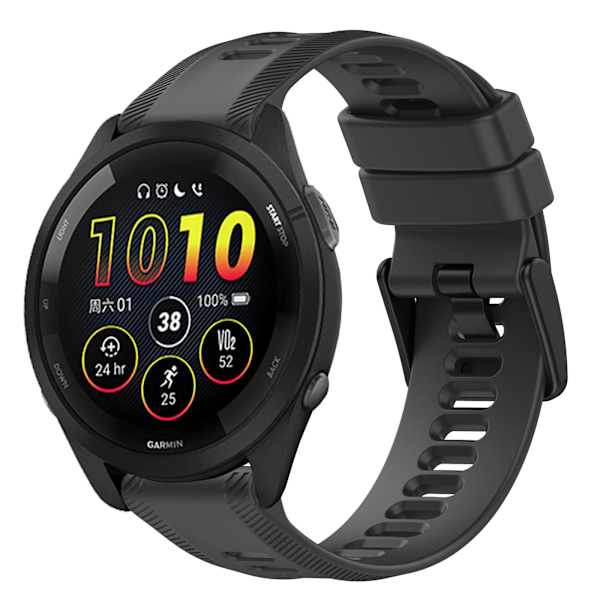 Klockarmband Silikon Garmin Forerunner 265 / 965 Garmin Forerunner 265 / 965 Brun Sort