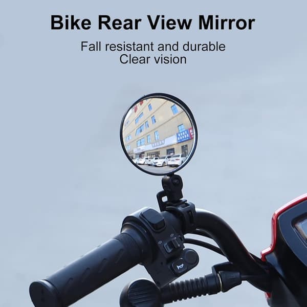 8 cm New Upgraded Version Motorcycle Rearview Mirrors - Wide Angle Convex Rearview Mirror, Durable and Adjustable, One Pair