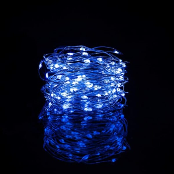 1m Mini LED Ljusslinga Batteridriven Blå blå
