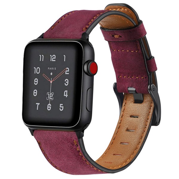 Läderband kompatibelt med Apple Watch -band för män, kvinnor, vintage läderarmband som är kompatibelt med iWatch 38-40 mm grå