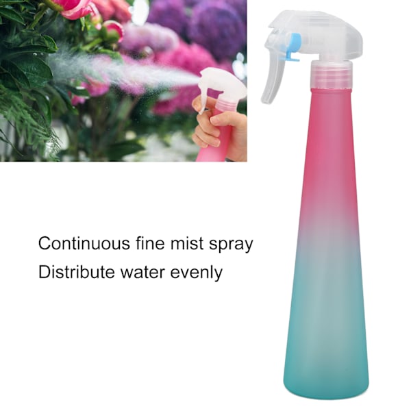 Kontinuerlig sprayflaska konform fin dimspray sprayflaska för hårstyling växter 350 ml