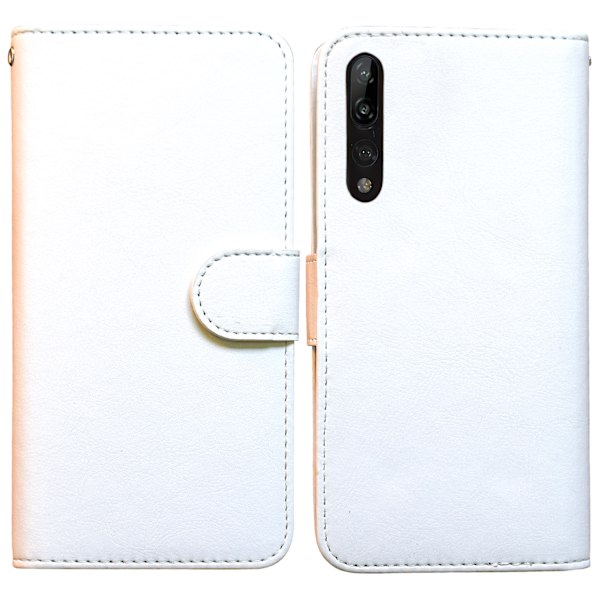 Huawei P20 Pro - Läderfodral/Skydd Vit Vit