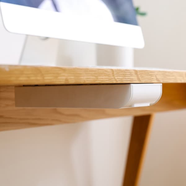 Under Paste Desk Organizer Hvid ABS-plast Skrivebordsopbevaringsskuffe Kontorartikler