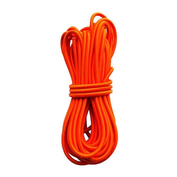 6 mm diameter orange polyesterbelagd gummi UV elastisk stötsnöre repbindning - 20m