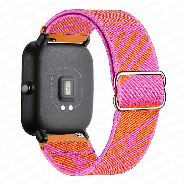 20mm/22mm Band för Amazfit Gts 4//2/2e/3/gts2 Mini/gtr 4/3/pro/gtr2/47mm/stratos Nylon Elastiskt Klockarmband Amazfit Bip Rem orange pink 20mm orange pink 20mm