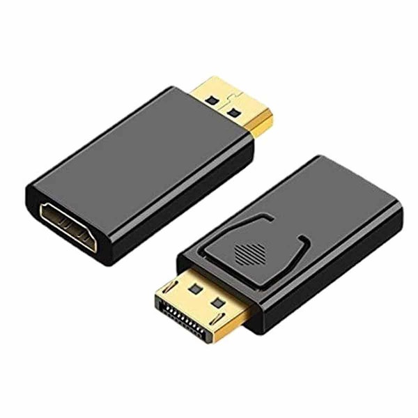 Svart Displayport Dp till Hdmi Adapter Konverter
