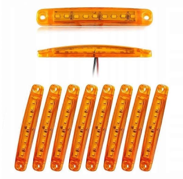 10 pcs. Position light 9 LED 12v 24v Orange orange