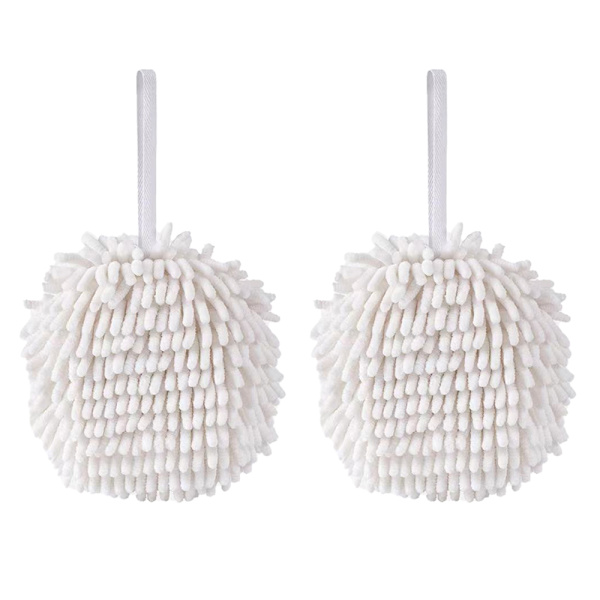 Handduk, badrum fluffig mikrofiber dekorativa bollhanddukar med ögla