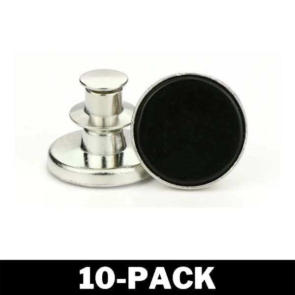 Sy-fria Byxknappar - Justera Storlek Svart Flerpack 10-Pack 10-Pack