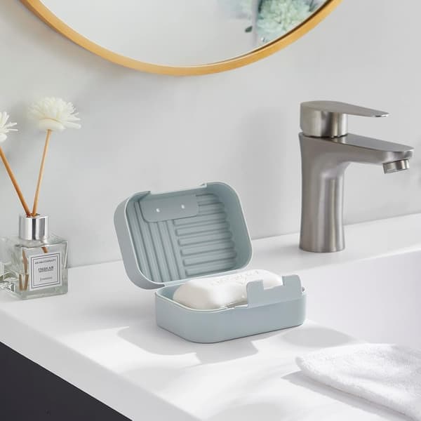 Soap Dish for Travel, 2-Pack Soap Box – Portable Soap Case with Lid, Sealed for Home, Laundry, and Bathroom