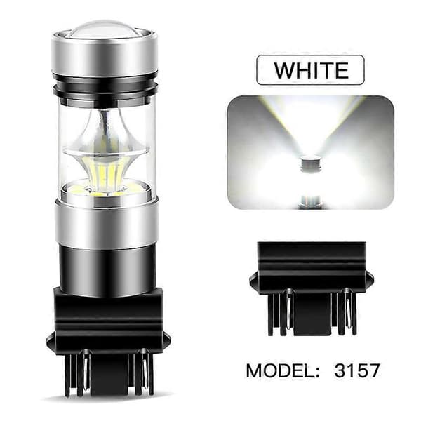 LED-advarselslys til Jeep Compass 2011-2016 (2 stk) DRL-pære Canbus 3157 P27/7W T25 2pcs LED White