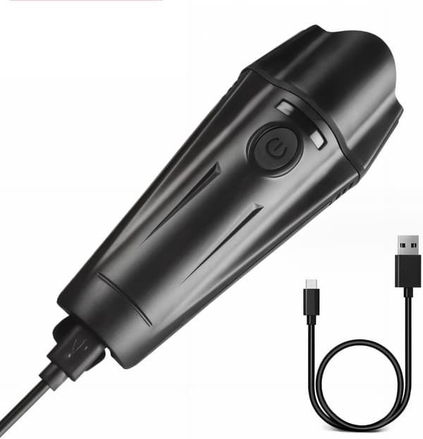 Sykkelbaklys (2 stk), USB-oppladbare front- og baklys, 360° roterende 2200mAh sykkelhodelykt og baklys
