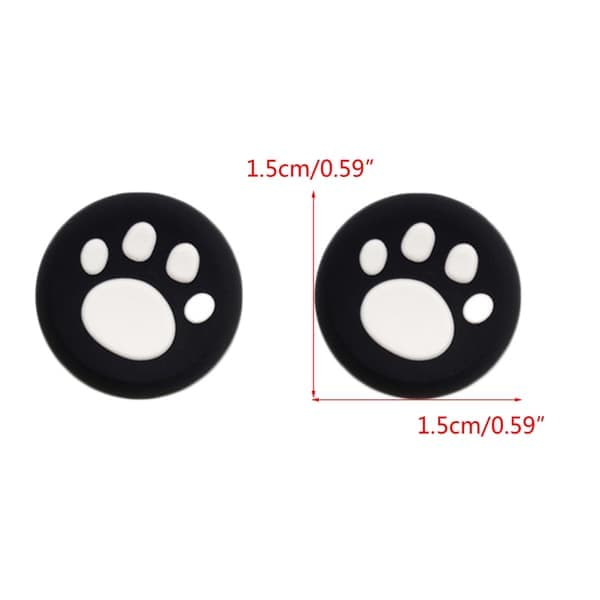 5 par Game Controller Søde Kattepote Joystick-beskyttere Silikone Joystick-kapper til Steam Deck