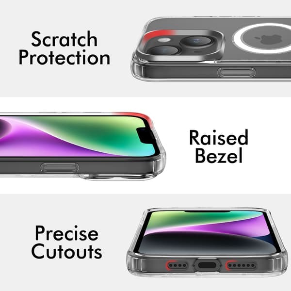 iPhone 15 PRO -kuori MagSafe Läpinäkyvä - Täysin peittävä iskunkestävä suoja