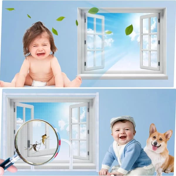 DIY Home Window Insect Screen Fly Screen Protector 80CMx120CM