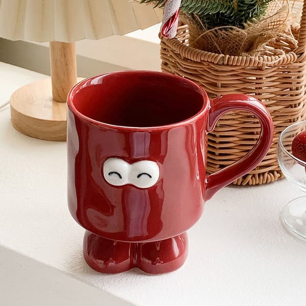 Nyhet Keramisk Kreativ Mugg, Uttryck Par Vatten Kaffekopp