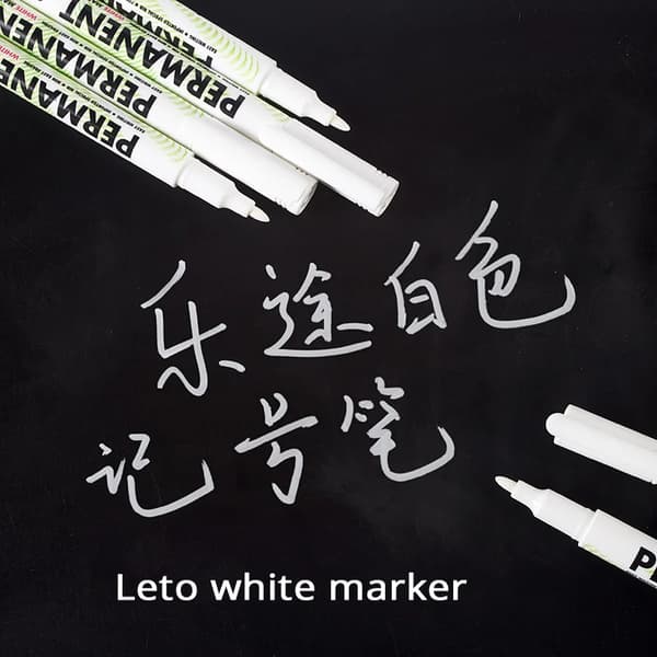 3 st 0,8 mm Creative White Marker Pen Highlight Marker Fine Tip for Students Drawing Art Writing School Supplies White 0.5mm 3 pcs