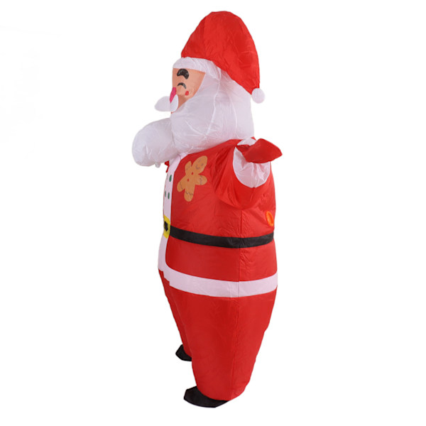 Uppblåsbar juldräkt rolig uppblåsbar jul festdocka kostym för 150‑190cm vuxen cosplay stort huvud tomte
