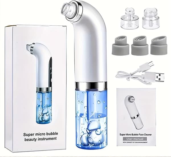 Super Micro Bubble Beauty Instrument, Håndholdt Ansiktsenhet, 20 cm, Hvit