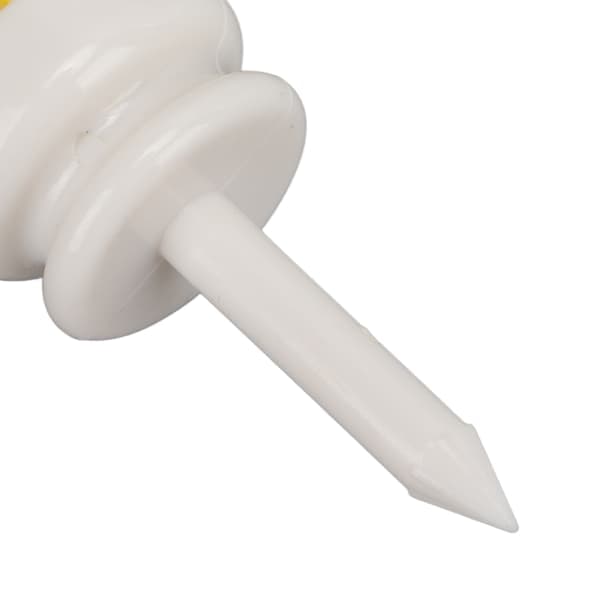 Golf Tees Plastic Long Ball Base Low Friction Bristle Support Tee for Long Distance Hitting Training (70mm White and Yellow)