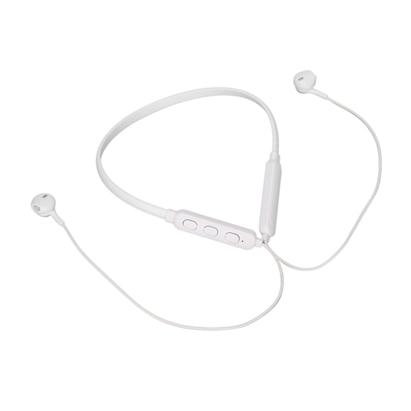 Bluetooth Nackband Headset IPX7 Vattentätt brusreducerande djup bas Flexibel trådlös sporthörlur Vit