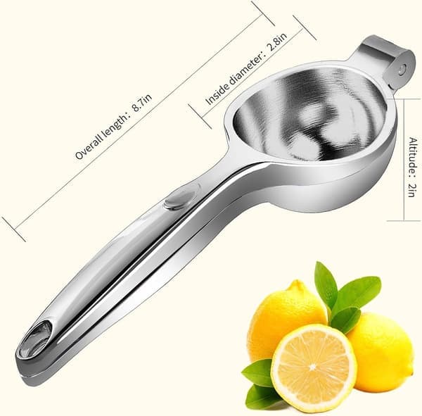 Manuel Juicer, Multifunktionel Juicer, Citronpresser, 2-pak, Til Citroner, Appelsiner & Mere, Rustfri Citruspresser, Limepresser