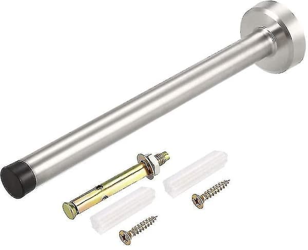 Dørstopper i rustfrit stål, vægmonteret gummistopper 200 mm høj, kraftig dørstopper