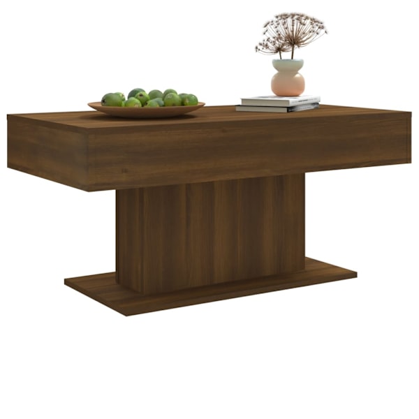 vidaXL Soffbord brun ek 96x50x45 cm konstruerat trä Brun