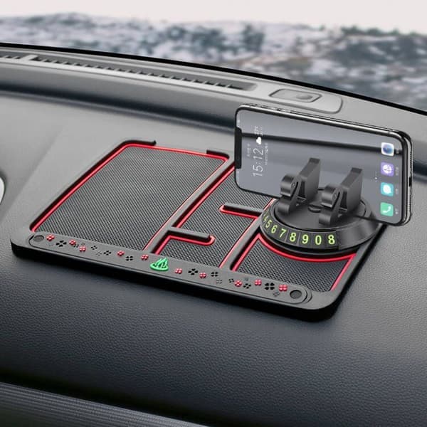 Sklisikker biltelefonplate, dashbord 4-i-1 biltelefonholder