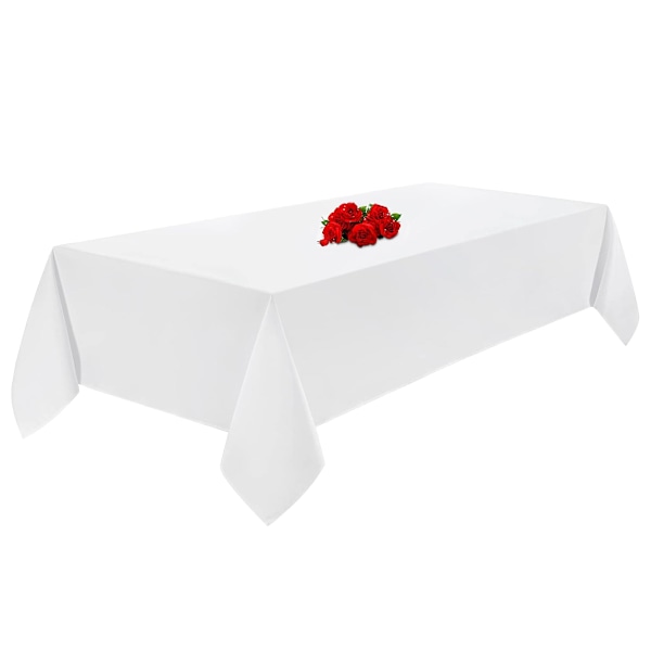 228*336cm Rektangulär Duk Polyester Bordsduk, Fläckbeständig och Rynkfri Polyester Matsalsbordsskydd