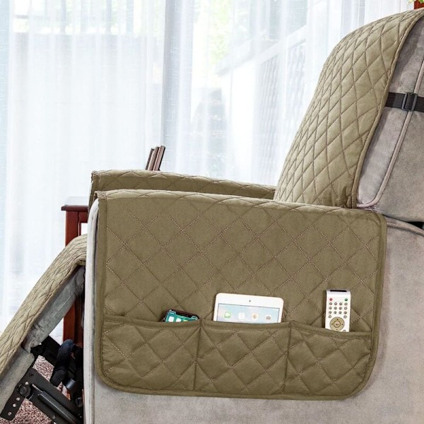 Fåtöljöverdrag, Stora Passande Fåtöljöverdrag, Tvättsbart Fåtöljskydd för Hemmet (Taupe, Stor)