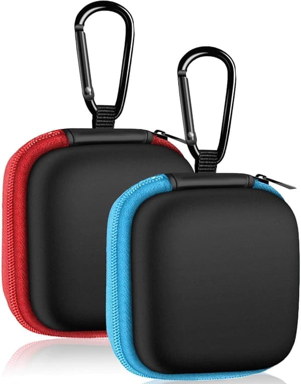 Hörlursfodral 【2-pack】 Bärbart litet förvaringsfodral för hörlurar
