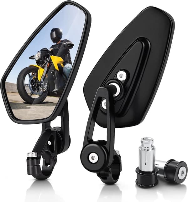 Motorcykelspejle - 7/8\" (22mm) Styr-endebakspejle Kompatible med de fleste