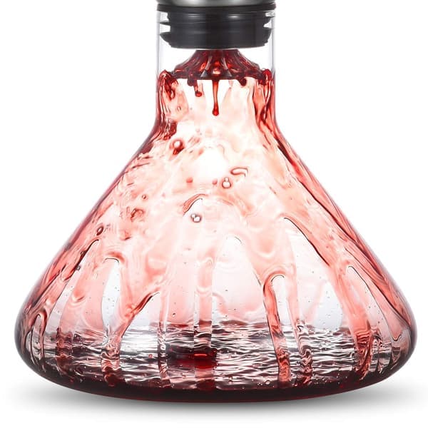 Vinkaraff med luftare och hällpropp, handblåsta karaffer, lyxiga vintillbehör för present (1200 ml)