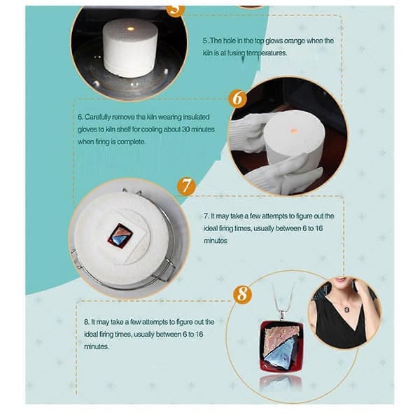 Ceramic Microwave Kiln Glass Fusing Fusework Beginner Eco-Friendly Professional Glass Fusing Microwa White