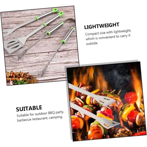 1 sæt grillredskaber, bærbare grilltænger, grilludstyr
