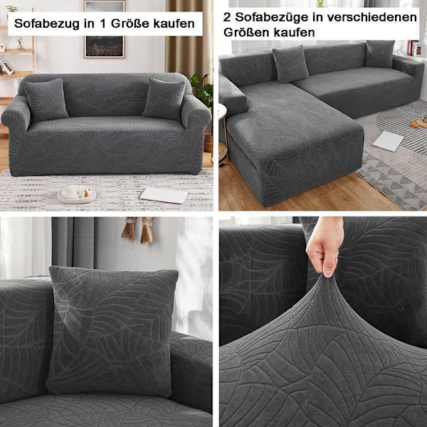 Soffaöverdrag Hörnsoffa L-forma Vattentät Stretch Soffaöverdrag Universellt Soffaöverdrag för 1/2/3/4 Sits (L-forma Hörnsoffa Kräver Två) (2 Sits,