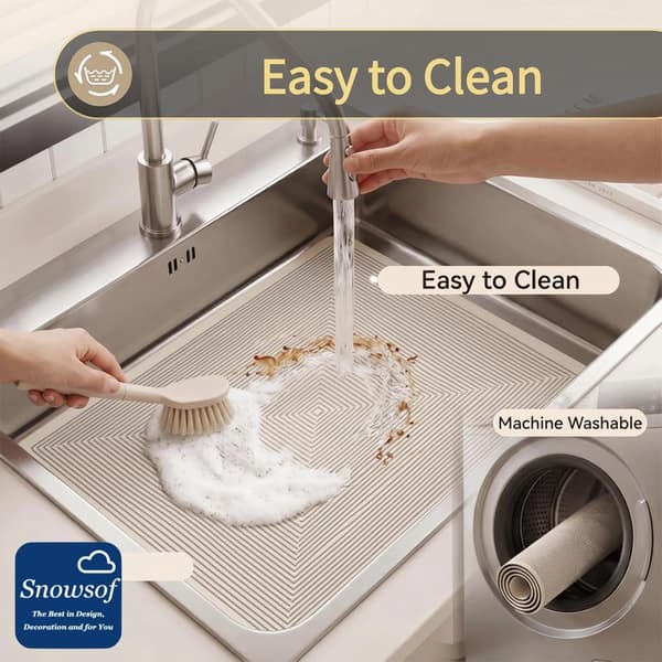 Avløpsmatte for bestikk - absorberende benkeplate egnet for kaffemaskiner og oppvaskstativ (30*40cm)