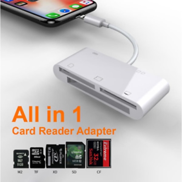 CF SD TF Lightning-kortläsare adapter Universell kortläsare för Apple
